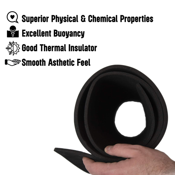 L200 XLPE FOAM SHEETS – 3/4″ THICK – BLACK/NATURAL